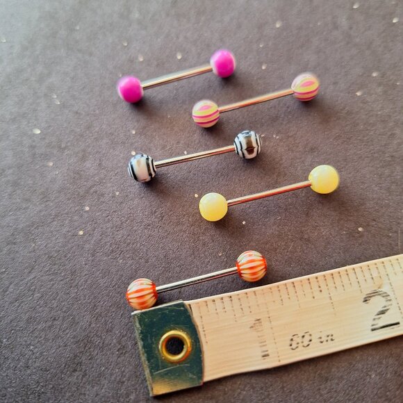 Nose, belly, eyebrow, daith, tongue rings TONGUE - Picture 3 of 3